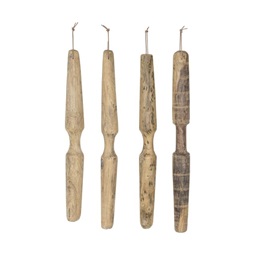 Ornament, lemn teak, 83 x 8 x 8 cm, natur     