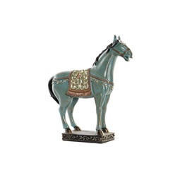 Figure resin 30,5x11,5x34,5 horse turquoise