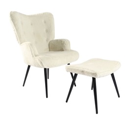 Armchair set 2 metal polyester 72x74x97 velvet