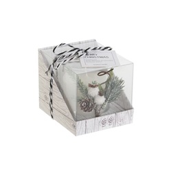 Candle wax glass 10,5x8,5x8,5 120gr white