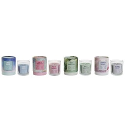 Candle wax glass 8x8x9 120 gr, 4 mod.