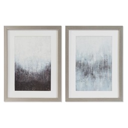 Picture glass ps 30x2x40 abstract framed 2 mod.