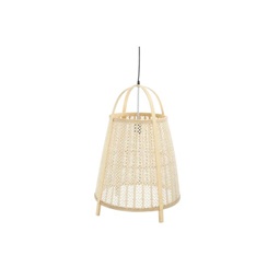 Ceiling lamp bamboo linen 47x47x64 natural cream