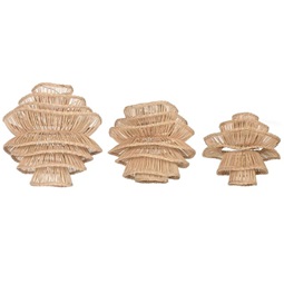 Screen set 3 rattan 60x60x60 natural